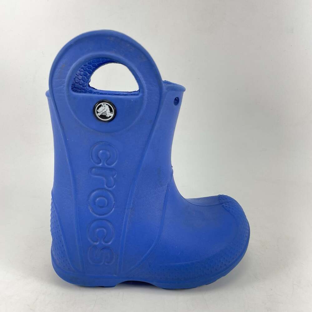 Crocs Handle It Rain Boots Kids Size C6 Cerulean Blue Croslite Foam Waterproof